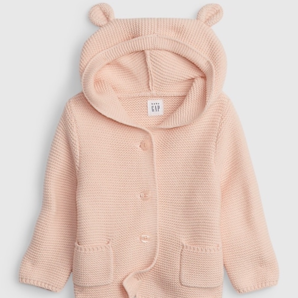 Baby Gap Cotton cardigan hooded sweater- new without tags size 3-6 months